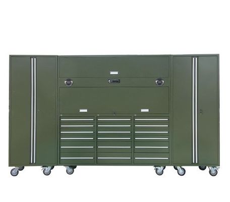 바퀴와 내구성 0.8mm-1.50mm 철강 구조를 가진 견고한 차고 캐비닛