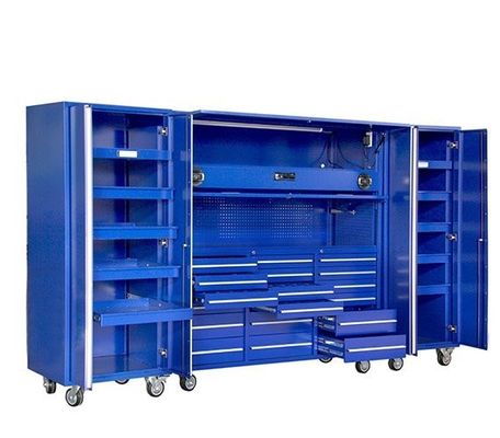 바퀴 도구 세트를 가진 최신 디자인 조립 도구 상자 전문 캐비닛 OEM 로고