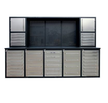 드로저와 무거운 직무 냉 laminated 강철 조립 작업 벤치와 함께 차고 도구 캐비닛