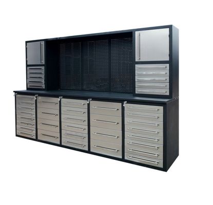 OEM 지원 40 드로이어 가리지 캐비닛 저장 장치와 함께 중량 스테인리스 스틸 작업 벤치