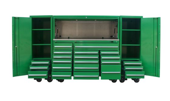 차고 알루미늄 손잡이 잠금 및 냉 laminated 강철 구조와 함께 중량 도구 상자